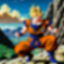 Intense scene from Dragon Ball Z with epic background music