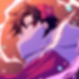 Vibrant scene from Kimetsu no Yaiba showcasing the dynamic animation style