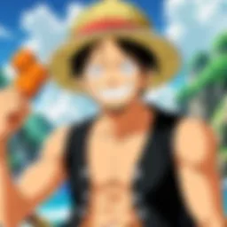 An engaging screenshot of the Crunchyroll homepage showcasing One Piece.