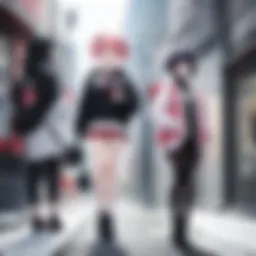 Abstract illustration of a fragmented anime character symbolizing dropout culture