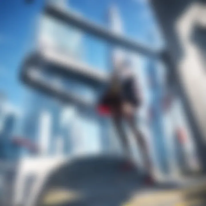 Abstract depiction of an anime character in a futuristic cityscape