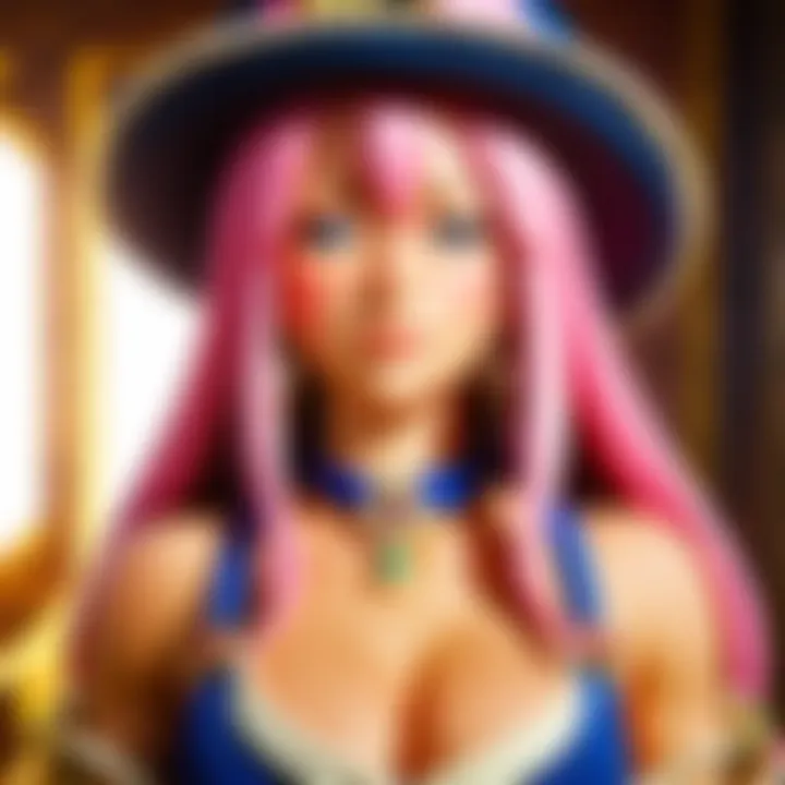 A close-up of Jewelry Bonney's intricate facial expressions