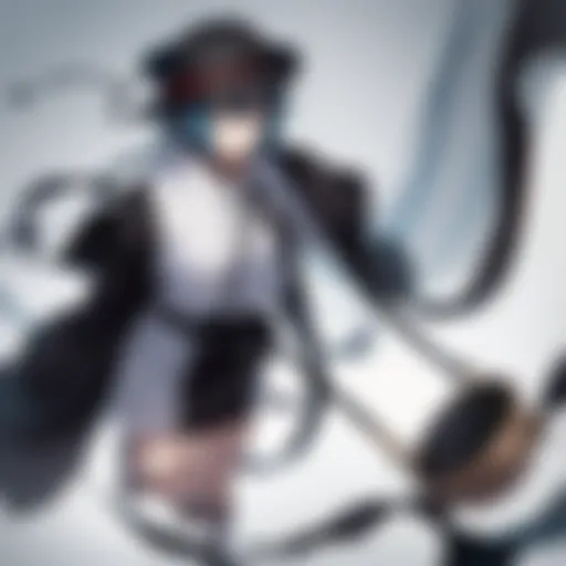 Elegant and mysterious silhouette of a figure wearing a Kisuke bucket hat