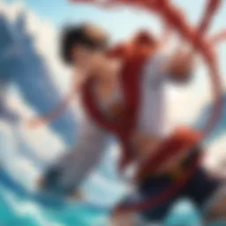 Luffy in battle stance