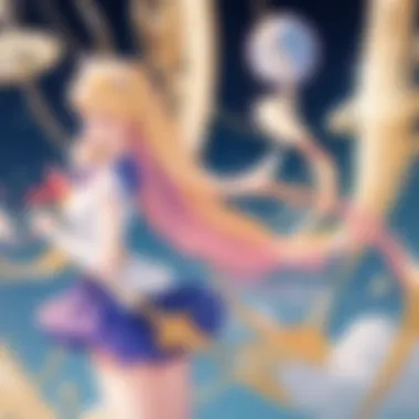 Influence of Sailor Moon on the Magical Girl Genre A vibrant illustration of the magical girl genre influenced by Sailor Moon