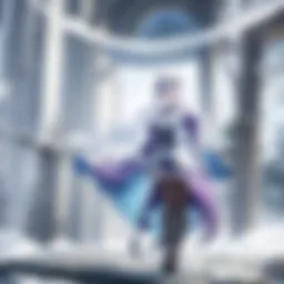 Majestic Dragon Maid in Ethereal Landscape