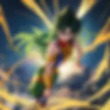 Majestic Saiyan warrior facing his destiny