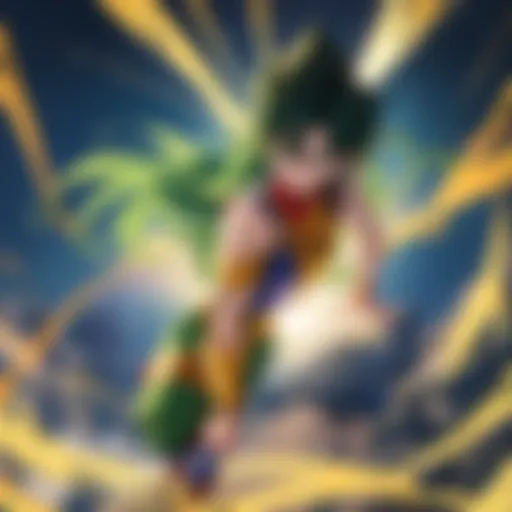 Majestic Saiyan warrior facing his destiny