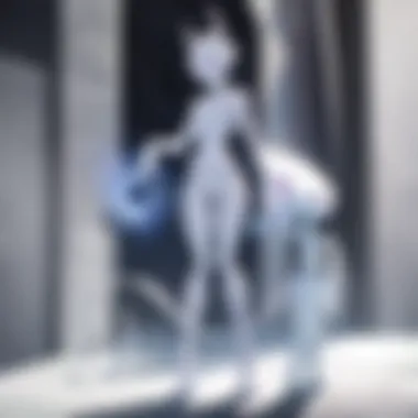 A dramatic scene featuring Mewtwo from a film adaptation