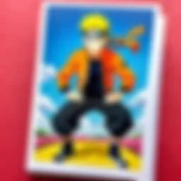 Colorful Naruto birthday card featuring iconic characters