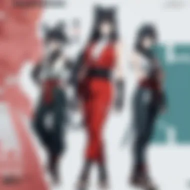 Character Evolution in Focus Visual representation of the character arcs in Naruto: Road to Ninja