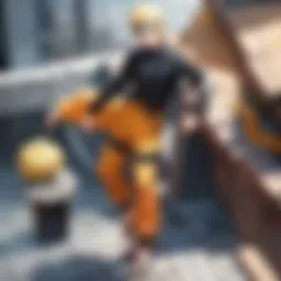 Artistic depiction of Naruto Uzumaki's determination