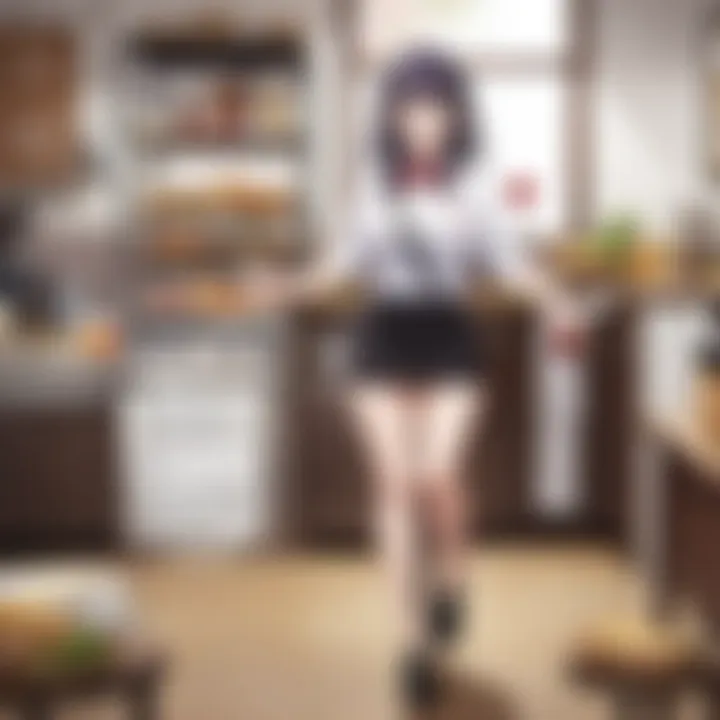 Artistic representation of signature dishes featured in food wars series.