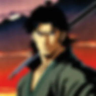 Artistic representation of Ninja Scroll's iconic scenes