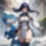 Dynamic female character embodying strength and independence