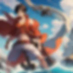 A captivating visual of Luffy's journey across the seas
