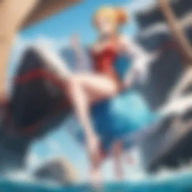 Screen capture of a notable One Piece episode scene