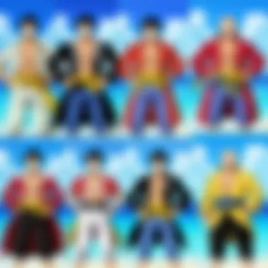 A comparison of scenes from the original and English dubbed versions of One Piece.