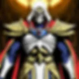 A captivating scene of Ainz Ooal Gown in his skeletal form, showcasing his powerful presence.