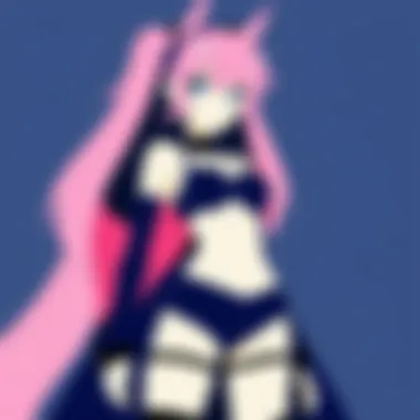 Distinct Animation Aesthetic Vibrant scene showcasing the unique animation style of Panty and Stocking
