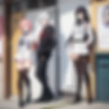 Dynamic characters in role-playing anime