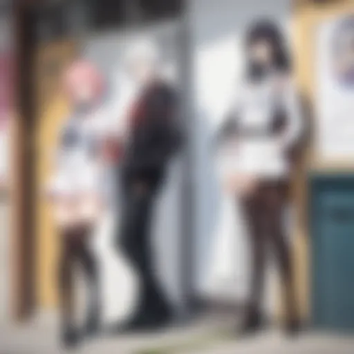 Dynamic characters in role-playing anime