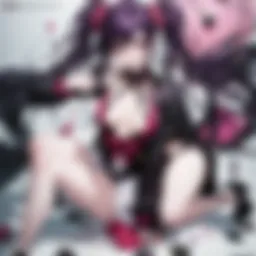 An artistic representation of the key characters in Rosario to Vampire, showcasing their distinct personalities and dynamics.