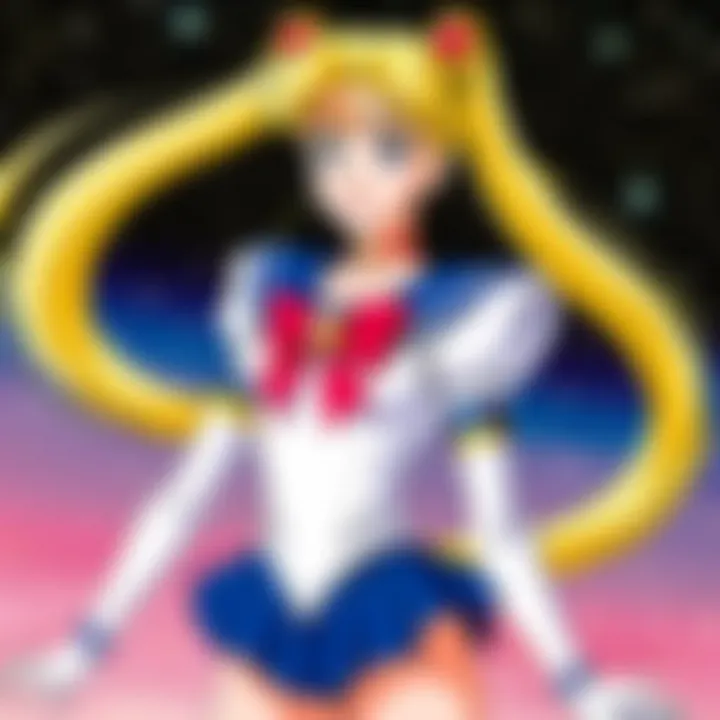 A collage of iconic Sailor Moon characters showcasing their transformations