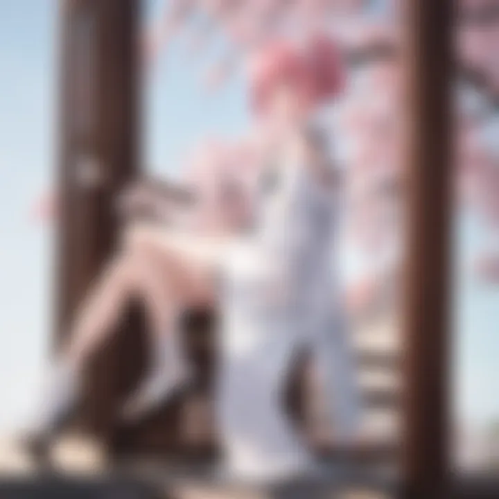 Artistic representation of sakura ko in contemporary artwork