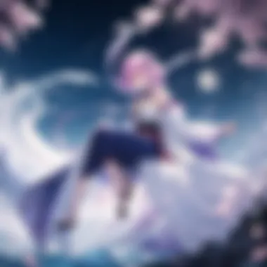 Haunting Moonlit Scene from Shiki Blood-stained moon over eerie landscape