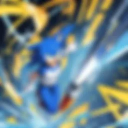 Sonic in action with vibrant surroundings