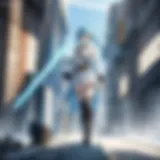 Female protagonist facing a powerful adversary in Sword Art Online Progressive