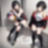 A dynamic volleyball match showcasing teamwork and strategy.