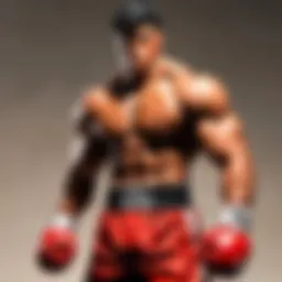 A striking illustration capturing the essence of 'The Boxer' manga's central character in a dynamic pose.