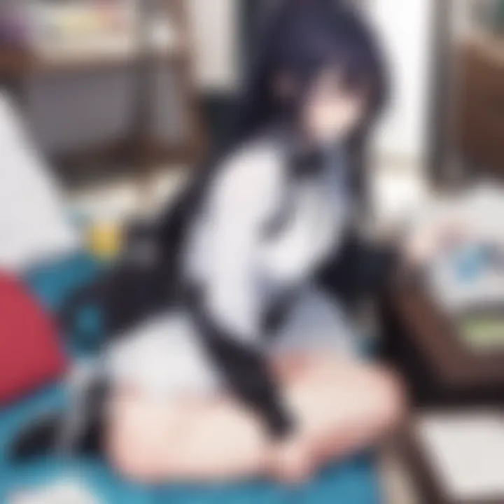 A conceptual image depicting the legal considerations impacting the ecchi manga industry, featuring scales of justice and manga elements.