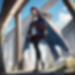 A powerful legendary hero standing triumphantly on a mountain peak.