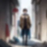 A striking visual of the main protagonist in a pivotal moment