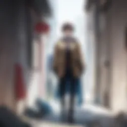 A striking visual of the main protagonist in a pivotal moment