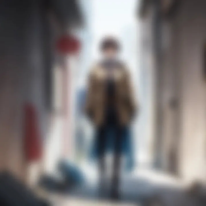 A striking visual of the main protagonist in a pivotal moment