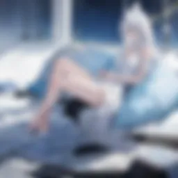 A serene bedroom environment with soft lighting and a music player