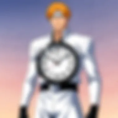 Character Connections with Timepieces An artistic depiction of a character interacting with a timepiece.