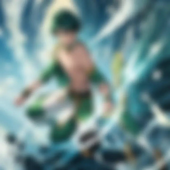 A dramatic panel illustrating Rohan's unique ability in action