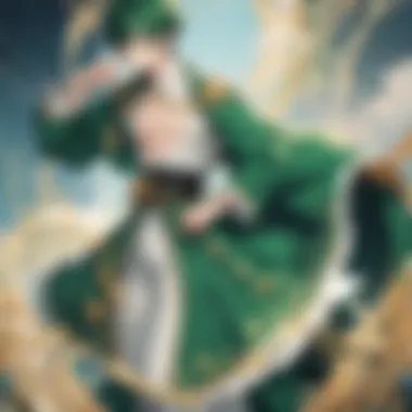 An artistic depiction of the intricate backgrounds in the manga
