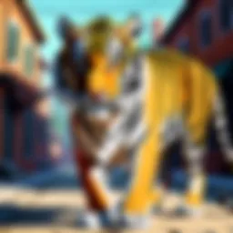 A vibrant scene showcasing the unique animation style of Tiger Animation Studio.