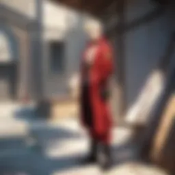 Scene showcasing Vash the Stampede in a desert landscape