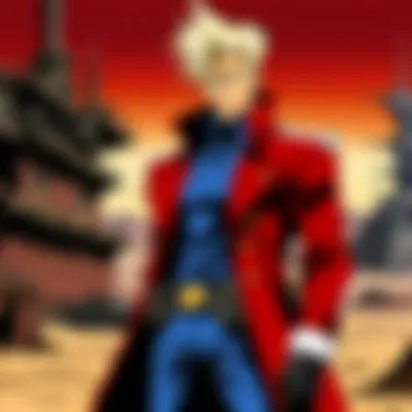 A scene depicting the desolate landscapes of Trigun