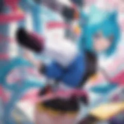 A vibrant scene from a popular anime featured on TV Tokyo Live