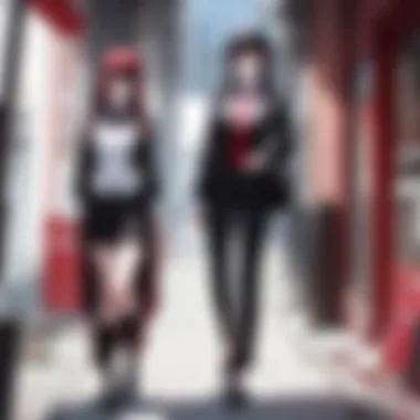 Societal Influences in Character Development Visual metaphor illustrating societal norms and their impact on Kakegurui characters