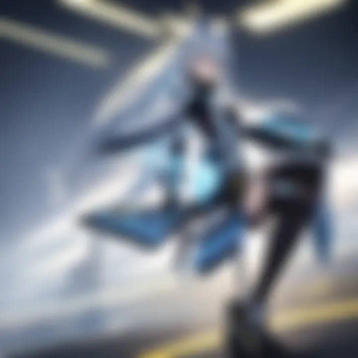 Illustration showcasing futuristic ray beams in anime and manga series