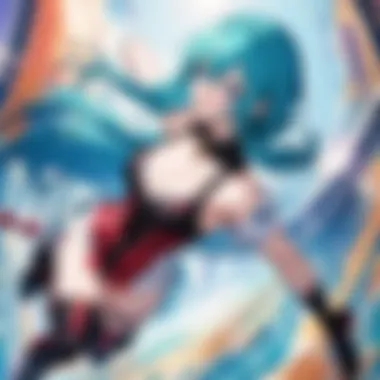 Vibrant Anime Banner Artwork Abstract custom anime banner with vibrant colors